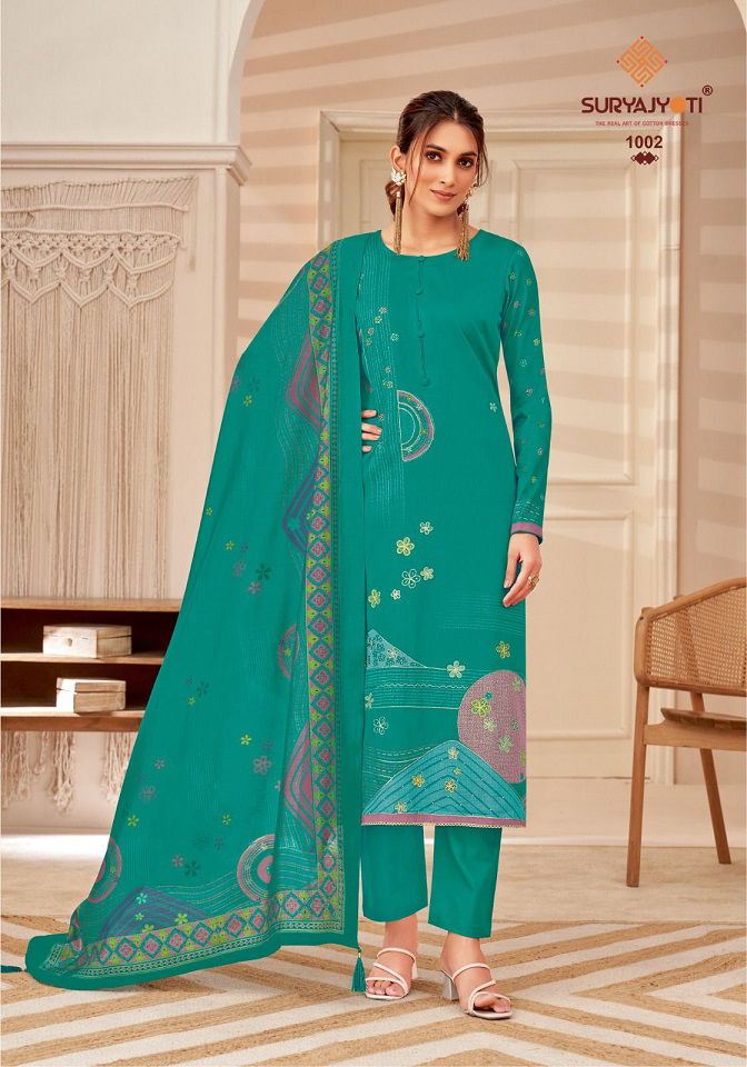 Kaara Vol 1 By Suryajyoti jaam Satin Printed Dress Material Wholesale Online